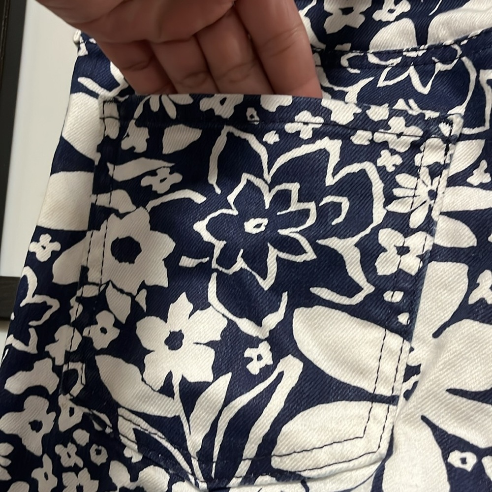 Kate Spade Woman’s broome street crop floral jeans size 26 Made in USA - Picture 9 of 11